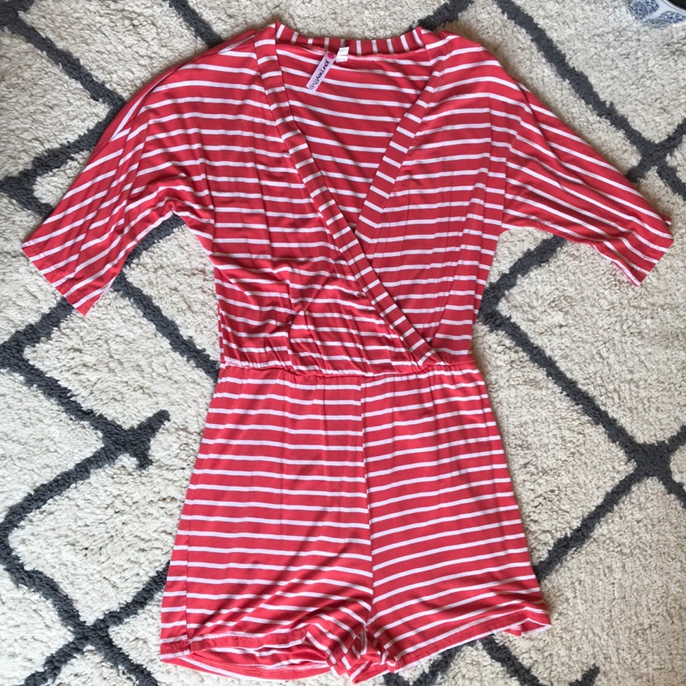 Striped beach romper